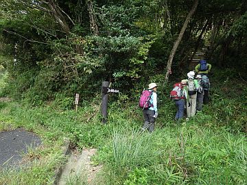 金ヶ燈篭山に取り付く 金ヶ燈篭山に取り付く