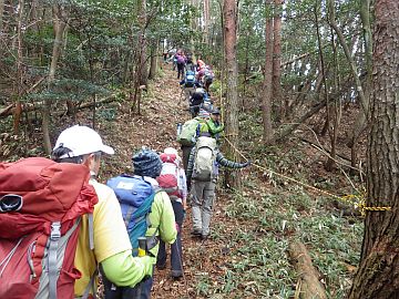 682m手前の急坂 682m手前の急坂